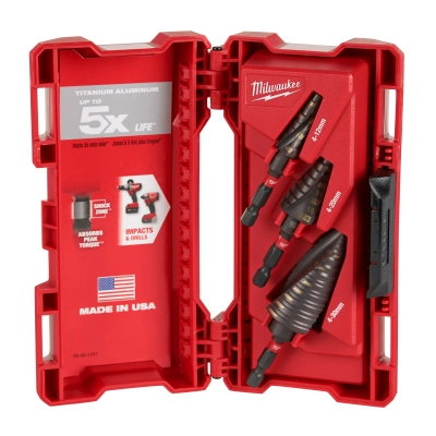 Zestaw wierteł stopniowych udarowych Shockwave - 3 szt. | 48899266