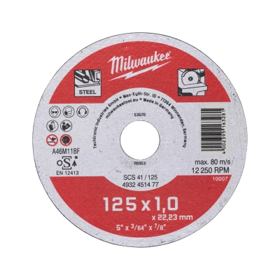 Tarcza do cięcia metalu Contractor 125X1 mm | 4932451477