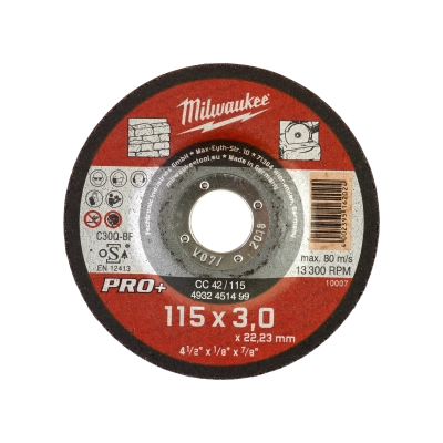 Tarcza do kamienia wypukła 115X3 mm PRO+ | 4932451499