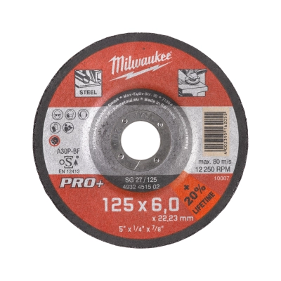Tarcza do szlifowania metalu 125X6 mm PRO+ | 4932451502