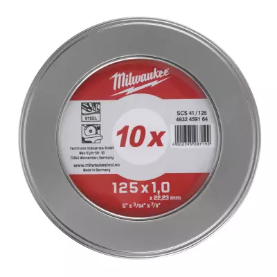 Tarcza do metalu 125x10 - 10 szt.