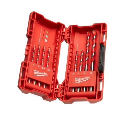 Wiertła udarowe do betonu - zestaw 8 szt. (&#8960; 4 x 90 mm, &#8960; 5/ 5,5/ 5,5/ 6/7 x 100 mm, &#8960; 8/10 x 150 mm ) | 4932471193