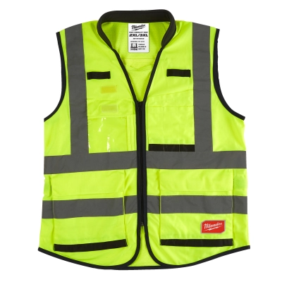 Kamizelka o intensywnej widzialności PREMIUM żółta - 2XL/3XL | 4932471897