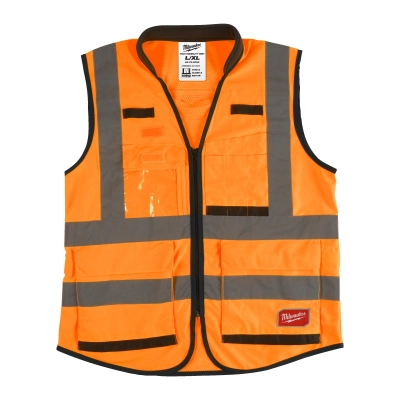Kamizelka o intensywnej widzialności PREMIUM pomarańczowa - L/XL | 4932471899
