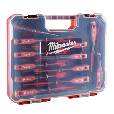 Zestaw wkrętaków VDE - 12szt. (SL2.5 / SL3 / SL4 / SL5.5 / PH1 / PH2 / PZ1 / PZ2 / T10 / T15 / T20, próbnik) | 4932479095