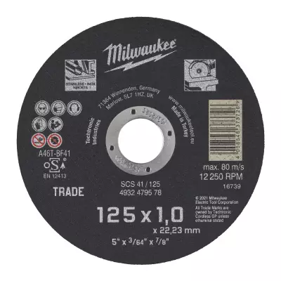 Tarcza do cięcia metalu 125x1.0mm