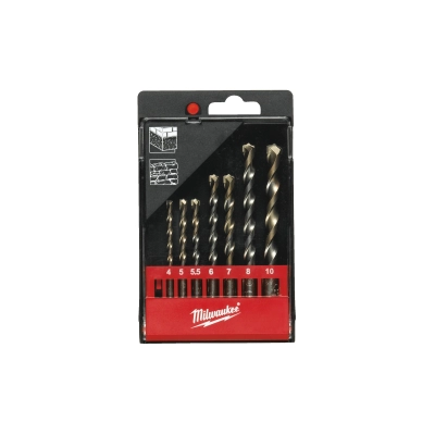 Wiertła do betonu /3, 4, 5, 6, 7, 8, 9, 10 mm / zestaw 8 szt. | 4932480158