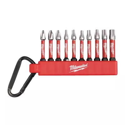 Zestaw bitów udarowych SHOCKWAVE™ Impact Duty 10 szt. + karabińczyk (Zestaw 1)