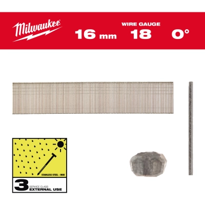 Sztyfty Inox 18G/16mm - 10 tys. szt. - M18FN18GS | 4932492557