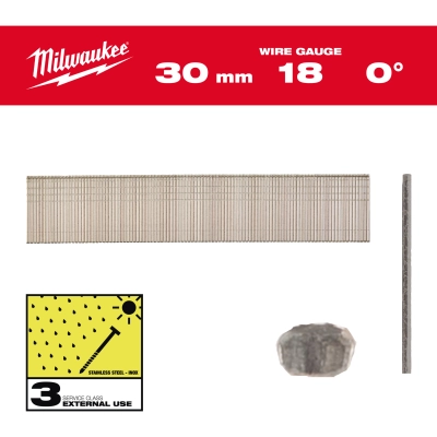 Sztyfty Inox 18G/30mm - 5 tys. szt. - M18FN18GS | 4932492560