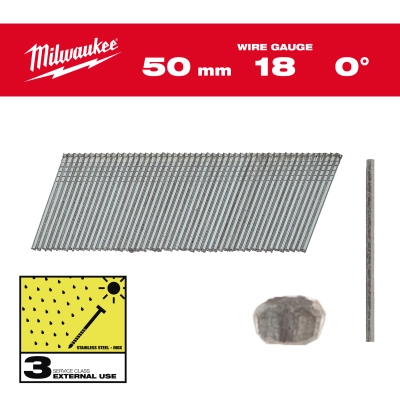 Sztyfty Inox 18G/50mm - 5 tys. szt. - M18FN18GS | 4932492564