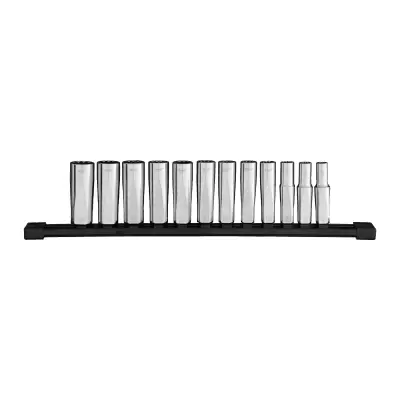 3/8" Zestaw długich nasadek 12-kątnych, metrycznych - 12szt