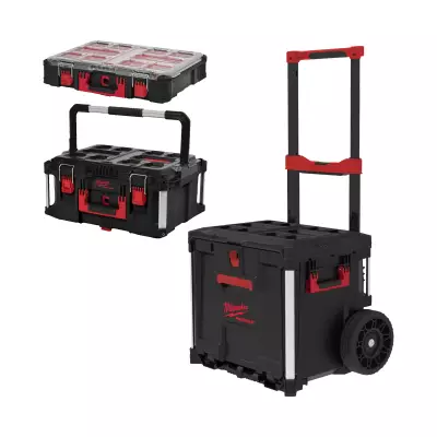 PACKOUT Zestaw 3 skrzyń z szufladami, na kołach