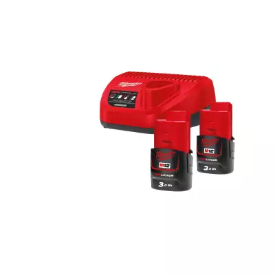 Zestaw 2 akumulatorów M12 3.0 Ah z ładowarką | 4933451902 M12 NRG-302 Milwaukee