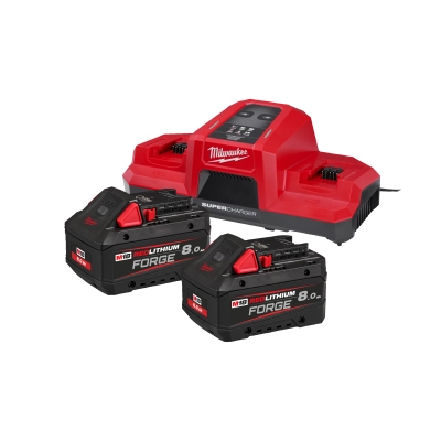Zestaw 2 akumulatorów M18 8.0 Ah z podwójną ładowarką | 4933498616 M18 FORGENRG-802DBSC Milwaukee