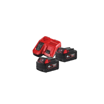 Zestaw 2 akumulatorów M18 4.0 Ah z ładowarką | 4933459215 M18 NRG-402 Milwaukee