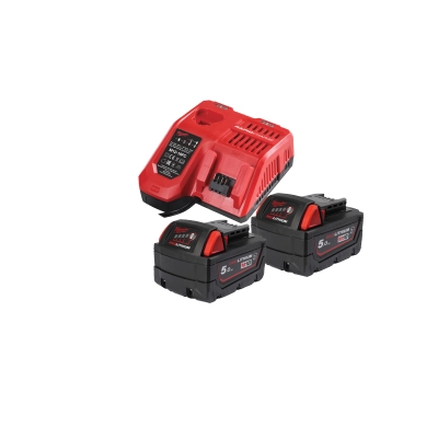 Zestaw dwa akumulatory M18 5.0 Ah z ładowarką | 4932479831 M18 NRGCR-502 Milwaukee