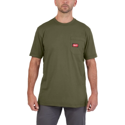 WTSSGRN - L T-shirt z kieszonką z krótkim rękawem - zielony | 4932493020
