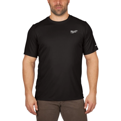 WWSSBL - XXL Lekka koszulka robocza z krótkim rękawem - czarna | 4932493067
