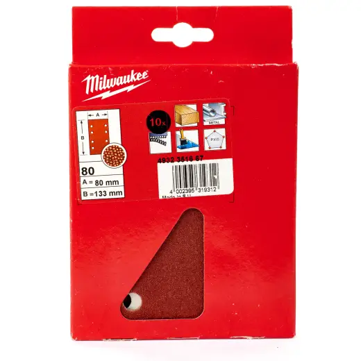 Papier ścierny 133x80mm G80 1 10 szt. | 4932351667