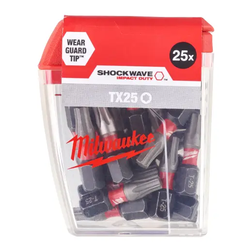 Bity udarowe Shockwave TX25 x 25mm – paczka 25szt.