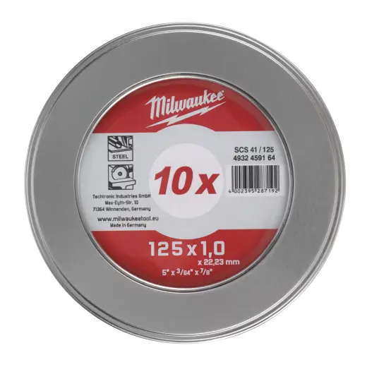 Tarcza do metalu 125x10 - 10 szt.