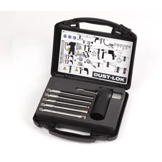 Zestaw wierteł SDS - Plus z odpylaniem 6 szt. 2 xØ6 /8x146 mm /1xØ10x146 mm /1 x uchwyt z podłączeniem do odkurzacza | 4932471162