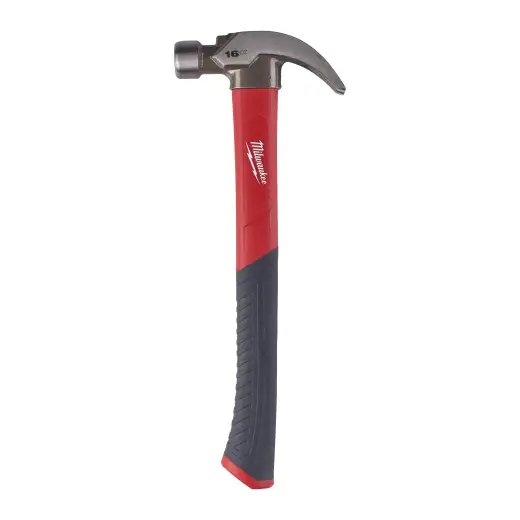 Młotek ciesielski z trzonkiem z włokna szklanego, pazur zakrzywiony - 16 uncji / 450 g | 4932478657