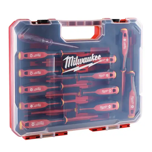 Zestaw wkrętaków VDE - 12szt. (SL2.5 / SL3 / SL4 / SL5.5 / PH1 / PH2 / PZ1 / PZ2 / T10 / T15 / T20, próbnik) | 4932479095