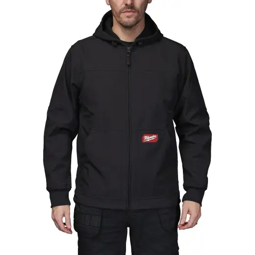 Kurtka softshell z kapturem czarna rozmiar XXL