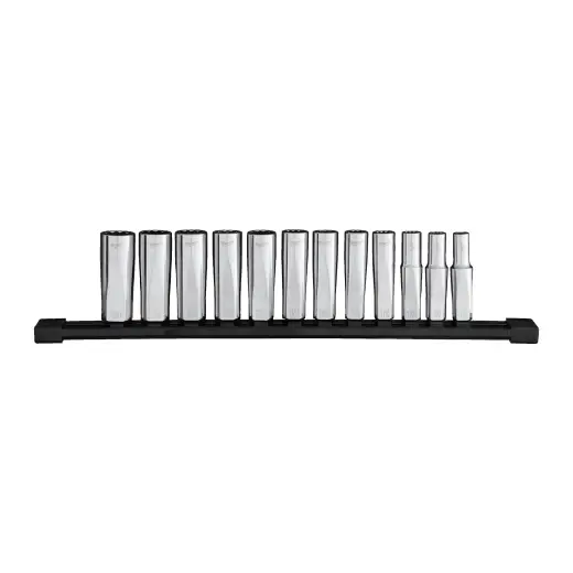 3/8" Zestaw długich nasadek 12-kątnych, metrycznych - 12szt