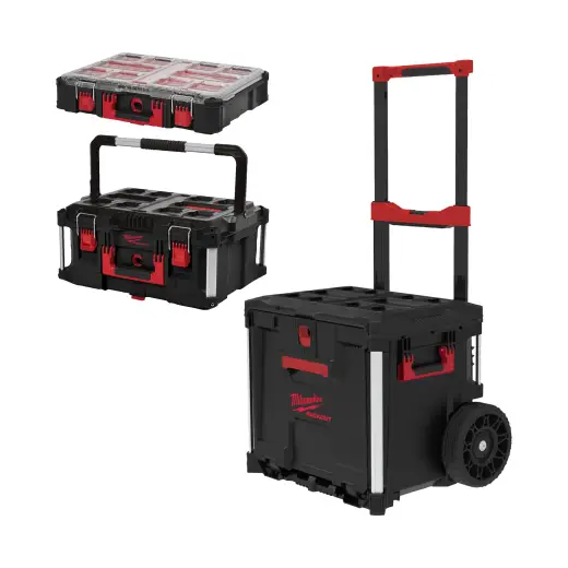 PACKOUT Zestaw 3 skrzyń z szufladami, na kołach