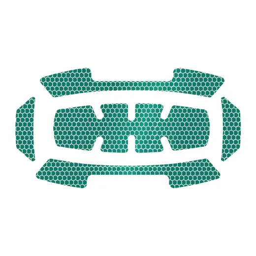 Naklejka odblaskowa zielona BOLT  1 zestaw | 4932500167