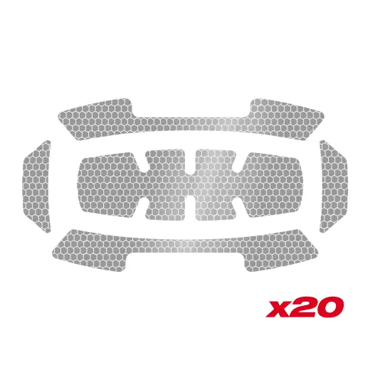 Naklejka odblaskowa srebrna BOLT 20 zestawów | 4932500168