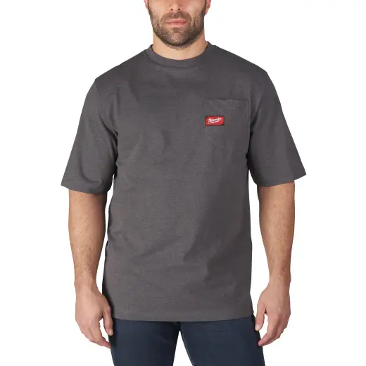 WTSSG - M T-shirt z kieszonką z krótkim rękawem - szary | 4933478232