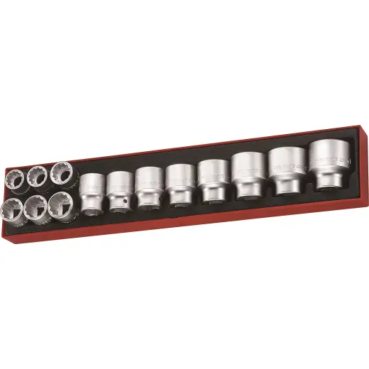 14-elementowy zestaw nasadek calowych z chwytem kwadratowym 3/4" Teng Tools TTX34AF