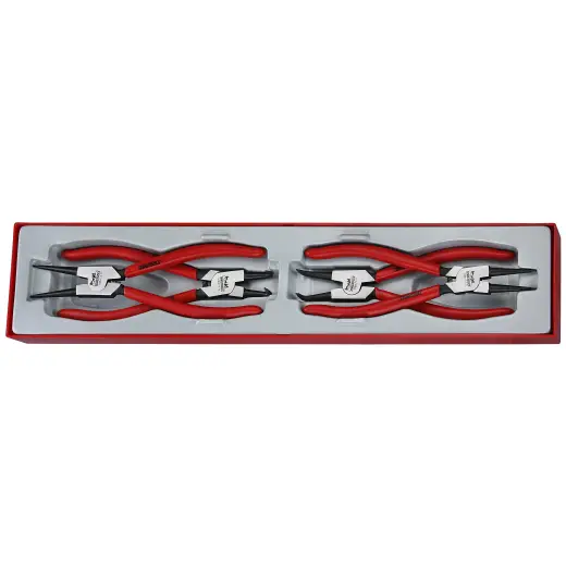 4-elementowy zestaw szczypiec do wewn. i zewn. pierścieni osadczych Teng Tools TTX474-9
