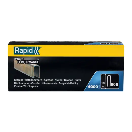 Zszywki Rapid z wąską koroną  nr 606 (18 mm) - opakowanie 4000 szt.
