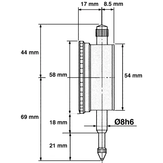 Czujnik zegarowy 10mm