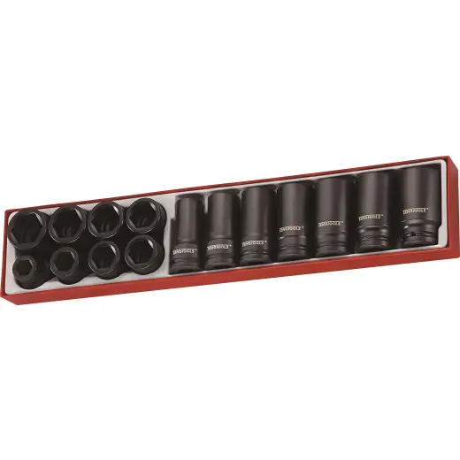 15-elementowy zestaw nasadek maszynowych z chwytem kwadratowym 3/4", Teng Tools TTX9415