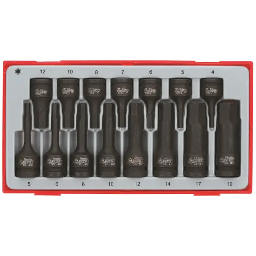 15-elementowy zestaw nasadek maszynowych trzpieniowych sześciokątnych Teng Tools TT9015HX