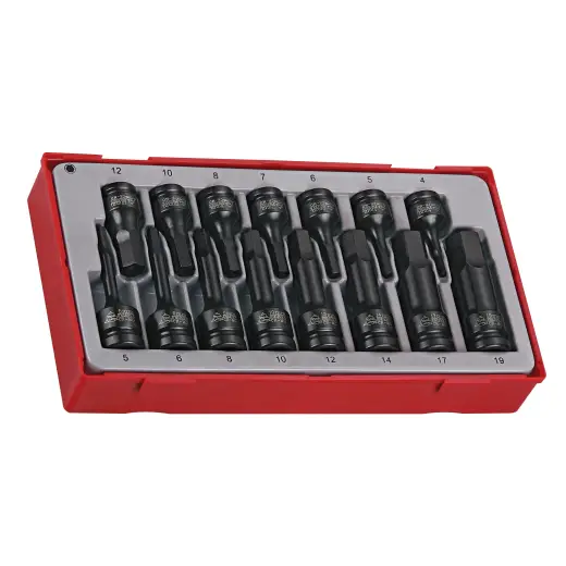 15-elementowy zestaw nasadek maszynowych trzpieniowych sześciokątnych Teng Tools TT9015HX