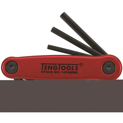 Klucze trzpieniowe sześciokątne w zestawie Teng Tools 1476NMM