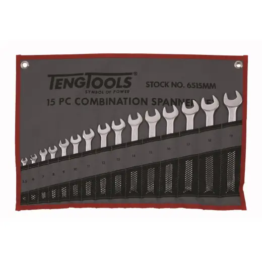 15-elementowy zestaw kluczy płasko-oczkowych 5,5-19 mm