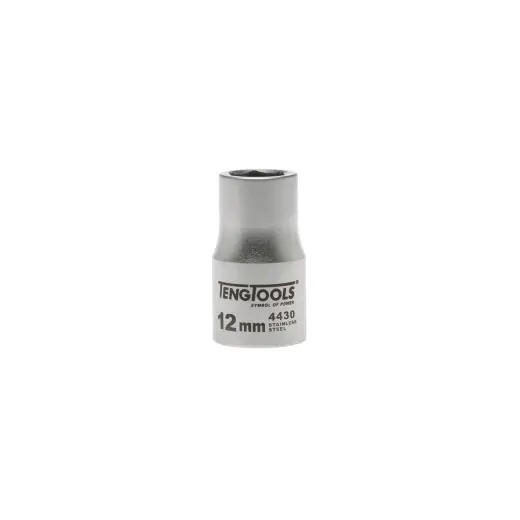 Nasadka 6-kątna nierdzewna z chwytem 1/2" 12 mm