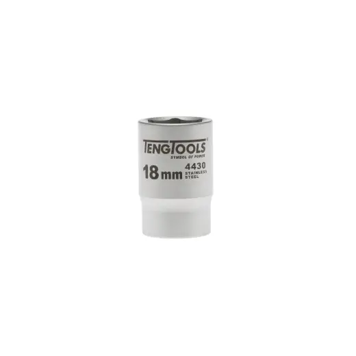 Nasadka 6-kątna nierdzewna z chwytem 1/2" 18 mm