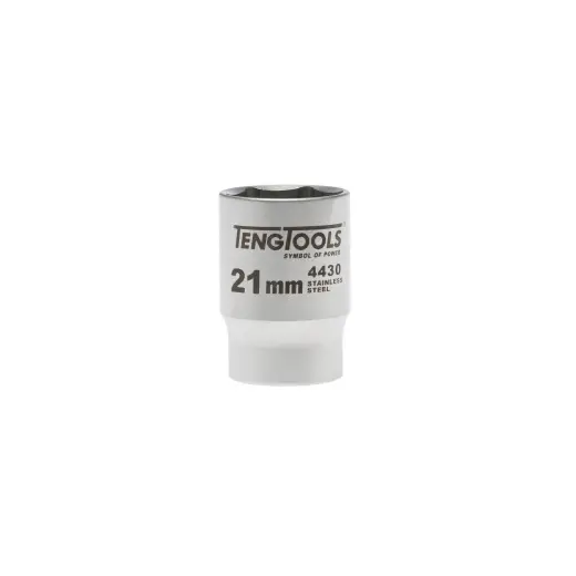 Nasadka 6-kątna nierdzewna z chwytem 1/2" 21 mm
