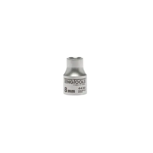 Nasadka 6-kątna nierdzewna z chwytem 3/8" 8 mm
