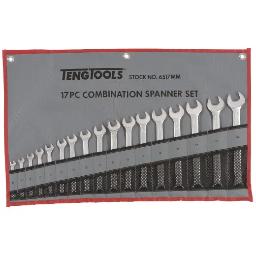 Zestaw kluczy płasko-oczkowych Teng Tools 6517MM