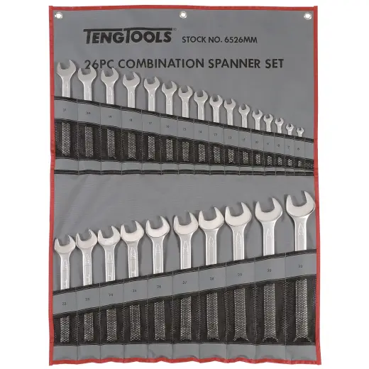 Zestaw kluczy płasko-oczkowych Teng Tools 6526MM